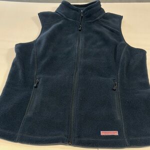 Vineyard Vines Blue Fleece Vest High Collar
